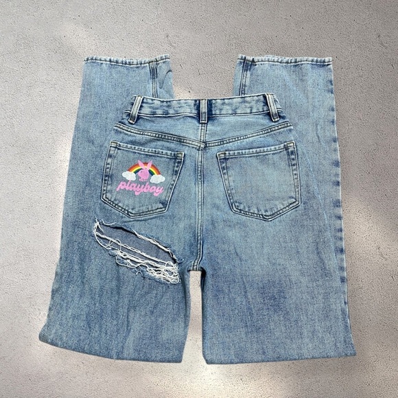 PLAYBOY BY PACSUN HIGH RISE STRAIGHT JEANS - Picture 1 of 7